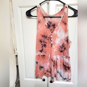 Vintage Refresh Tie Dye Racerback Tank size Large